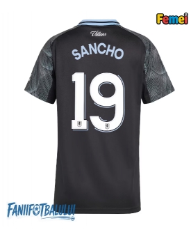 Aston Villa Jadon Sancho #19 Tricou Fotbal Replică 2025-26 Femei Deplasare